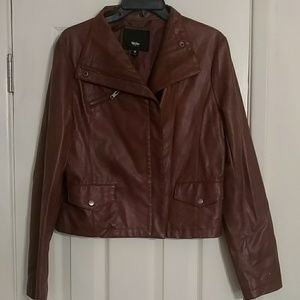 Mossimo Supply Co. Jackets & Coats - Faux Brown leather mossimo jacket size M Mossimo Supply Co. Jackets & Coats - Faux Brown leather mossimo jacket size M